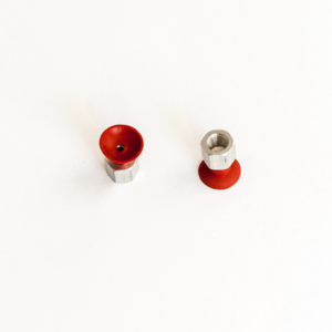 Lapos vákuumkorong, D= 22 mm, Csatlakozó Belső menet 1 /8" vulkanizált, SI vörös erősített