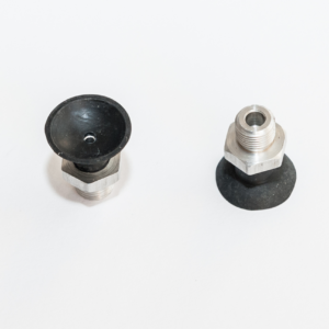 Lapos vákuumkorong, D= 20 mm, Csatlakozó külső menet  1/8" vulkanizált, NBR fekete