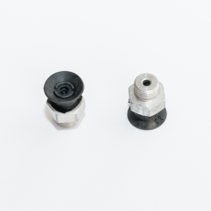 Lapos vákuumkorong, D= 15 mm, Csatlakozó külső menet 1/8" vulkanizált, NBR fekete