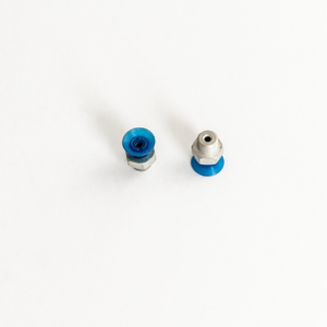 Lapos vákuumkorong, D= 15 mm, Csatlakozó külső menet  1/8" vulkanizált, SI kék