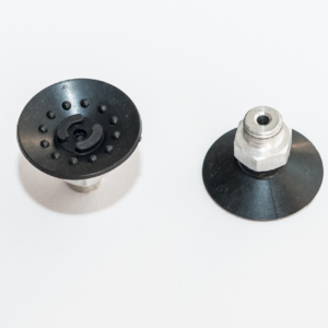 Lapos vákuumkorong, D= 30 mm, Csatlakozó külső menet  1/8" vulkanizált, NBR fekete