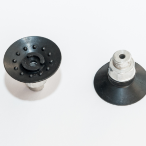 Lapos vákuumkorong, D= 40 mm, Csatlakozó külső menet 1/4" vulkanizált, NBR fekete