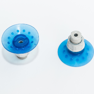 Lapos vákuumkorong, D= 40 mm, Csatlakozó külső menet  1/4" vulkanizált, SI kék