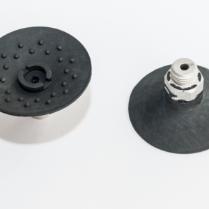 Lapos vákuumkorong, D= 55 mm, Csatlakozó külső menet  1/4" vulkanizált, NBR fekete