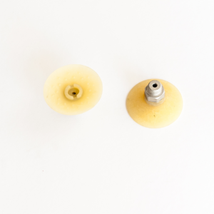 Lapos vákuumkorong, D= 55 mm, Csatlakozó külső menet  1/4" vulkanizált, PU átlátszó