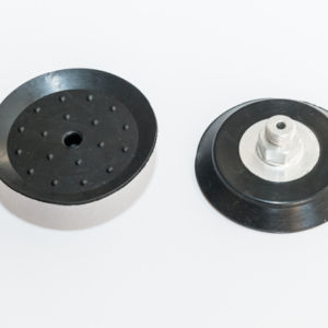 Lapos vákuumkorong, D= 75 mm, Csatlakozó külső menet 1/4" vulkanizált, NBR fekete 70° Shore