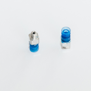 Harmonikás vákuumkorong, D= 8 mm, 1,5 redős, Integrált csatlakozó Külső menet M5 vulkanizált, SI kék
