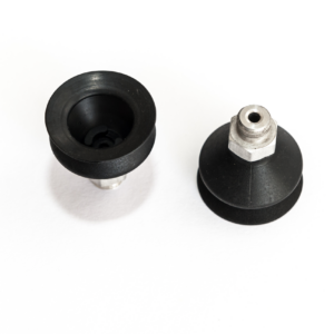 Harmonikás vákuumkorong, D= 30 mm, 1,5 redős, Integrált csatlakozó külső menet 1/8" vulkanizált, NBR