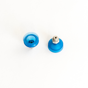 Harmonikás vákuumkorong, D= 30 mm, 1,5 redős, Integrált csatlakozó külső menet 1/8" vulkanizált, SI kék