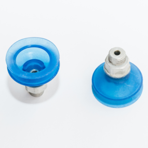 Harmonikás vákuumkorong, D= 40 mm, 1,5 redős, Integrált csatlakozó külső menet 1/4" vulkanizált, SI kék