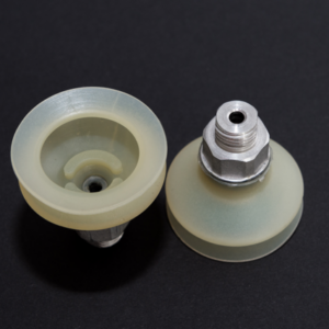 Harmonikás vákuumkorong, D= 40 mm, 1,5 redős, Integrált csatlakozó külső menet 1/4" vulkanizált, PU