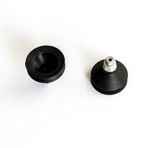Harmonikás vákuumkorong, D= 55 mm, 1,5 redős, Integrált csatlakozó külső menet 1/4" vulkanizált, NBR fekete