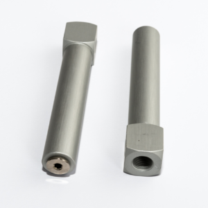 Vákuum korong tartó szár, tengely átmérő 20 mm, tengelyhossz 100 mm, belső menet végén 1 x 1/4", oldalt 2 x 1/8"