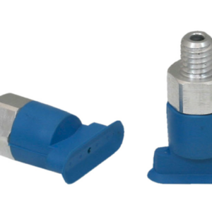 Ovális lapos vákuumkorong 15 x 5 mm, Csatlakozó M5 külső menet, TBA kék, gyűrűvel