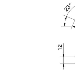Vágópenge KZS.45 testhez, vágási szög 23°, vágási hossz 25mm