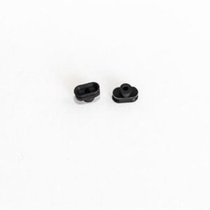 Ovális/téglalap alakú lapos vákuumkorong, 7 x 4 mm, csatlakozó nélkül, szilikon fekete antisztatikus 